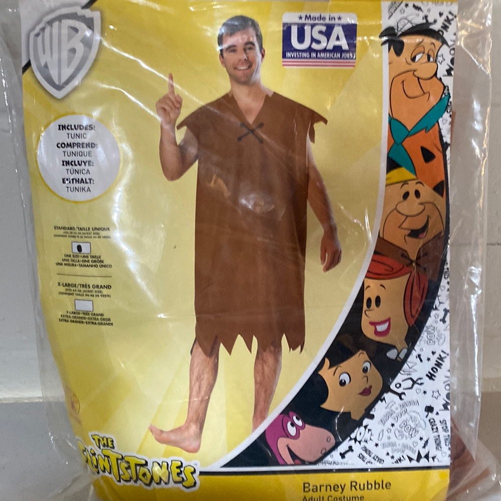 Adult Barney Rubble Halloween Costume